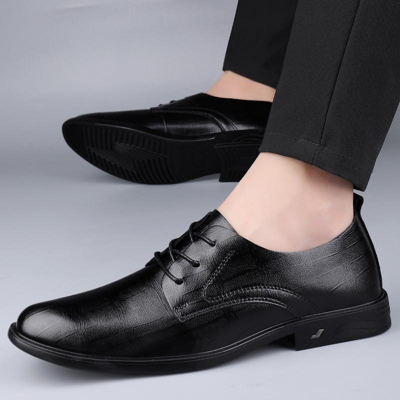 Fashion Classic Men Shoes for Wedding Lace-Up Dress Men's Shoes Genuine Leather Men's Business Shoes Handmade New Male Oxfords Footwear