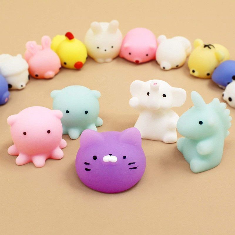 50pcs Cute Animals Vent and Relieve Stress with Toys and Small Gifts Soft Rubber Animal Pinching