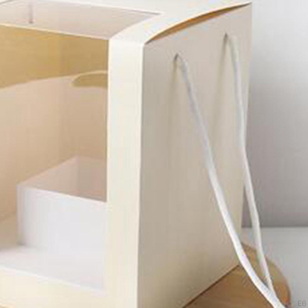 Flower Gift Paper Packaging Boxes Clear Window Wedding Baby Shower Favors