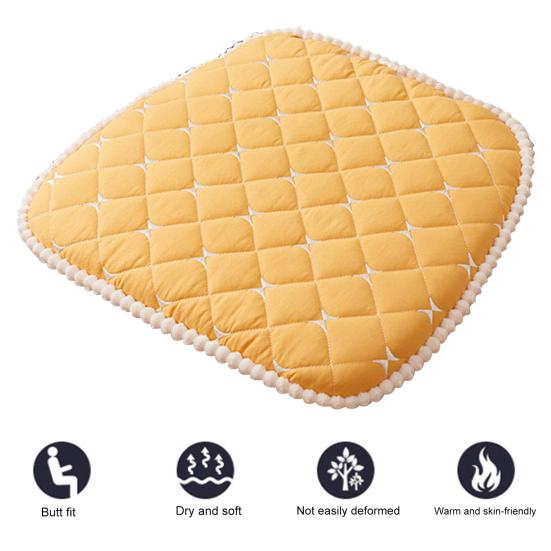 Yousheng Chair Mat Zipper Design Comfortable Seat Cushion Easy To Clean Strap Fixed Chair Cushion for Home Office