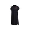 Neo Simple Short Sleeve Round Neck Fitted Straight Sports Casual Dress Women Dresses Black GJ5572