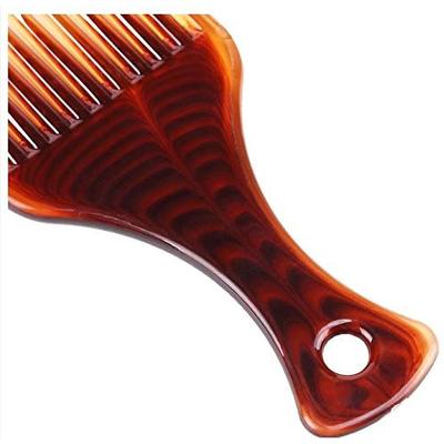 Peine Afro para el Cabello Plástico Horquilla Insertar Cepillo para Cabello Rizado Dientes Anchos Antiestático Masaje Peluquería