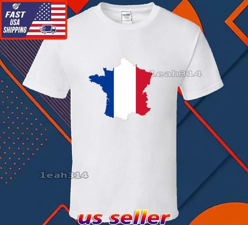 New Shirt France Flag Logo T-Shirt Funny American Usa Unisex Size S-5XL XL