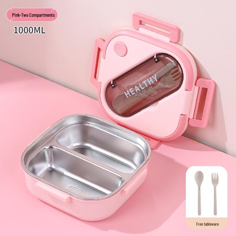 Korean Style 304 Stainless Steel Insulated Lunch Box for Men, Women, Students, and Office Workers