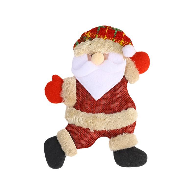 Dancing Christmas Figurines: Snowman, Reindeer, Bear & Old Man Plush Ornaments