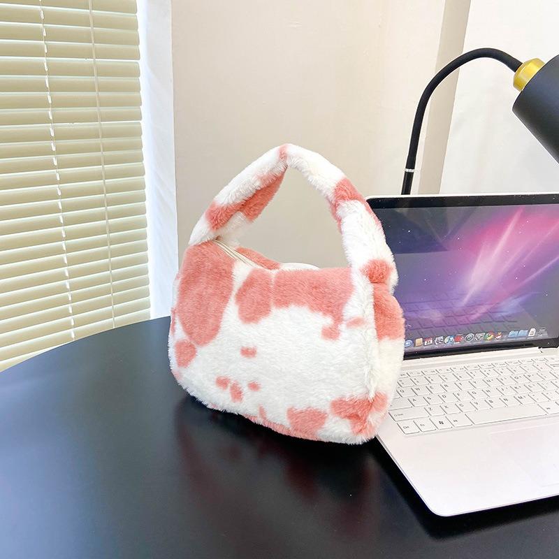 Simple and Cute Small Bag Women's Autumn and Winter New Plush Personalized Small Square Bag Fashion Casual Fluffy Handbag