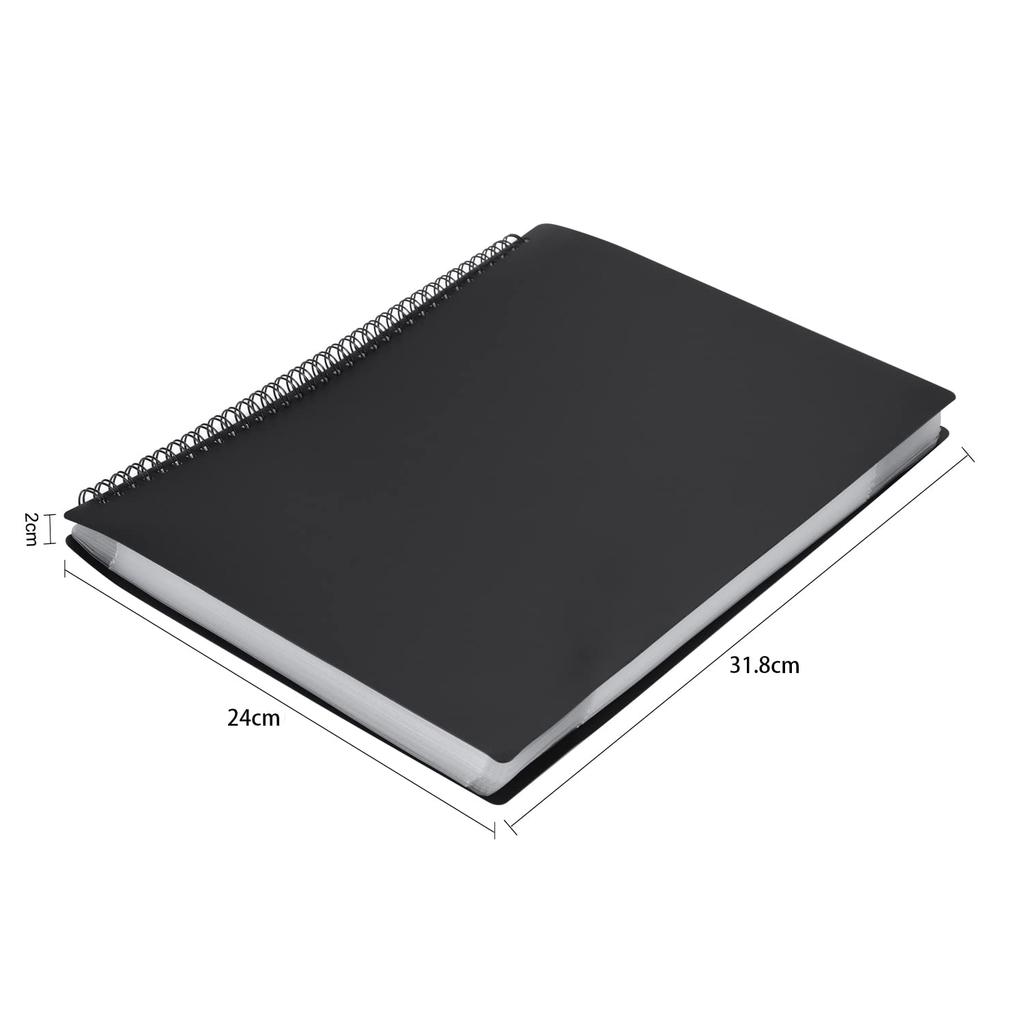 A4 Music File Case, Large Capacity, Sheet Music Holder, Music Score Storage Case, 30 Pages (60 Sides), Coiled, Thick, for Music Files, Documents,