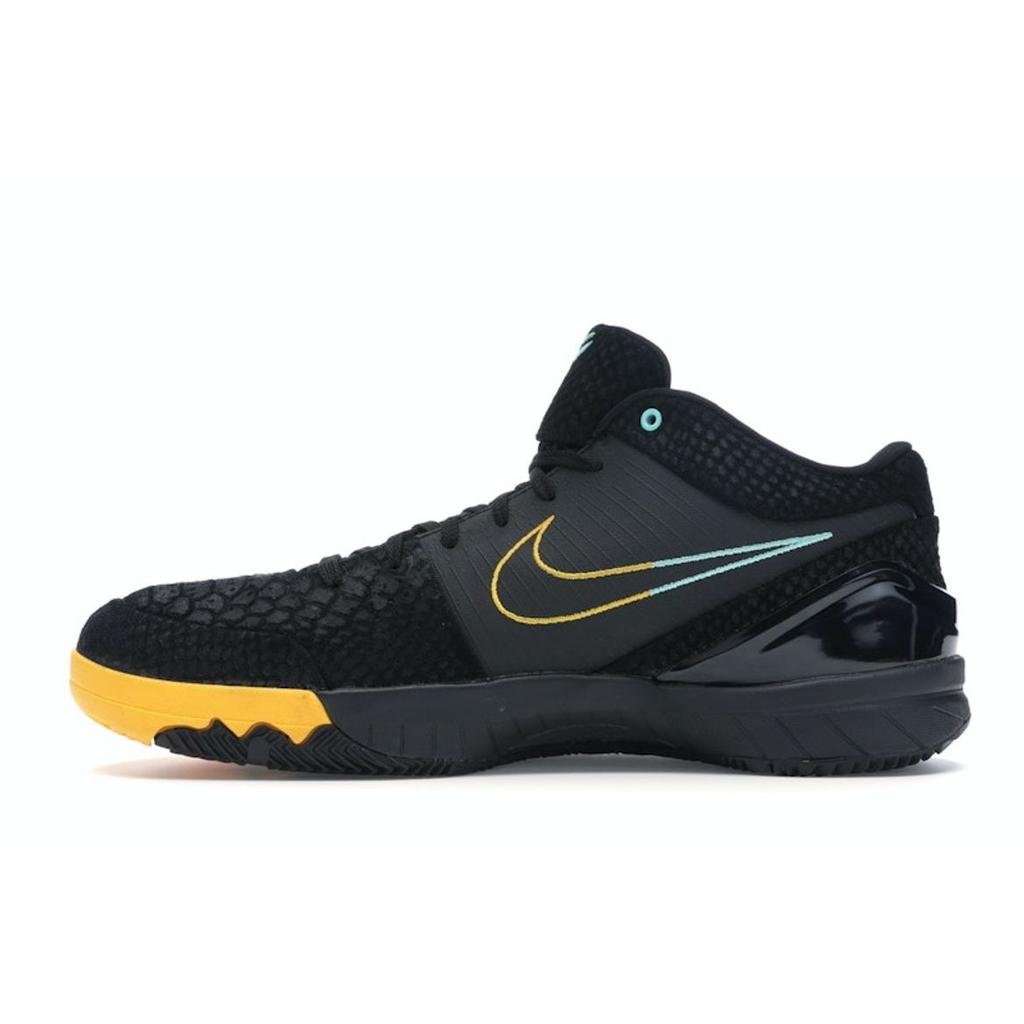 Nike Zoom Kobe 4 Protro Snakeskin Men Sneakers Black Aurora-Green-University-Gold AV6339-002