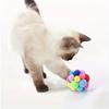 1PCS Cat Toys Cat Plush Ball Toy Pet Elastic Bell Ball Self Hi Ball Playing Cat Colorful Woolen