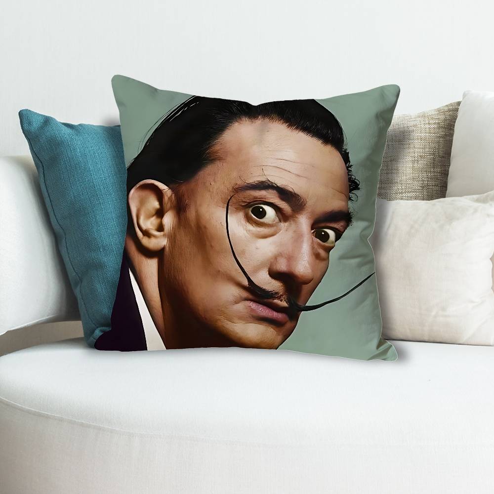 SSalvador Dali Art Pillow Cases for Bedroom Living Room Sofa Home Decor Polyester Cushion Cover with Zipper