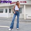 Moda feminina casual cor sólida estampa calças e capris
