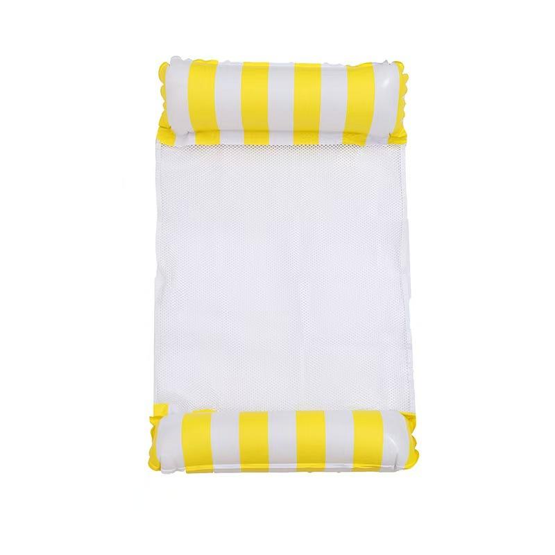 

Универсальный гамак для бассейна 4 в 1 с надувным подголовником и подставкой для ног жёлтый