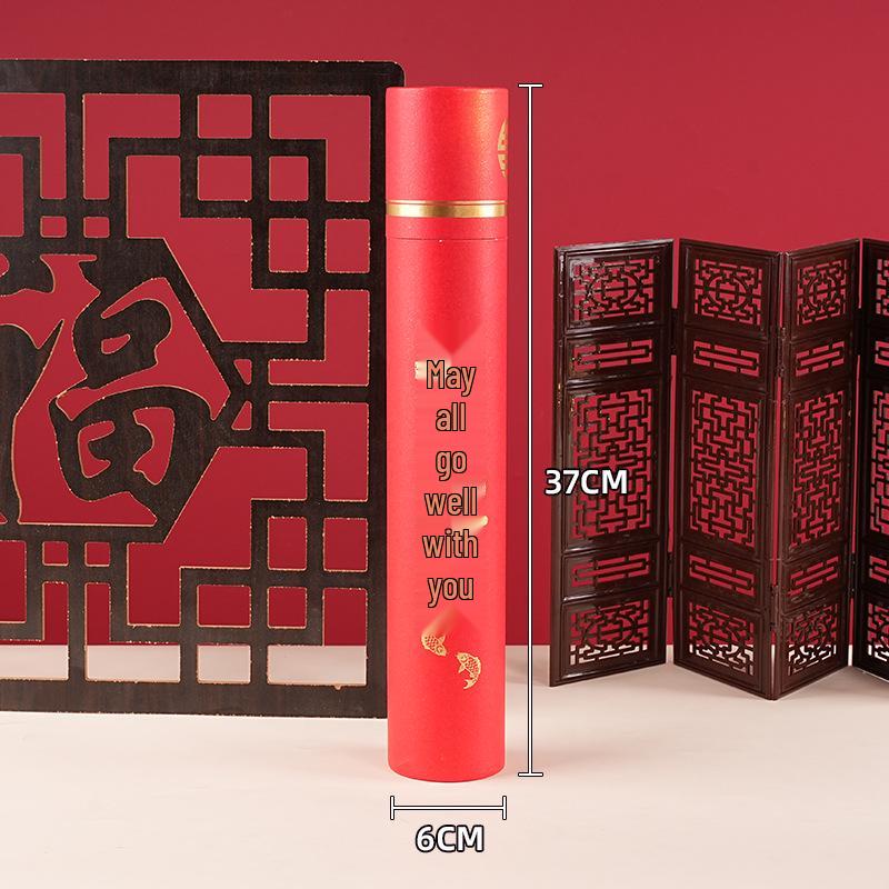 2026 Year of the Horse Red Spring Festival Couplets Gift Box with Custom Hot Stamped Logo.