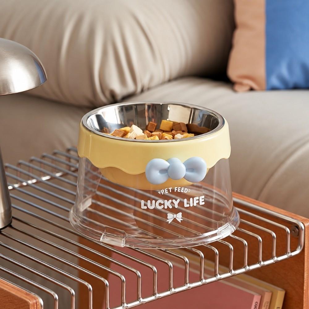 Elevated Pet Slow Feeder Bowl Stainless Steel Cat Food Bowl  for Small Medium Dogs & Cats