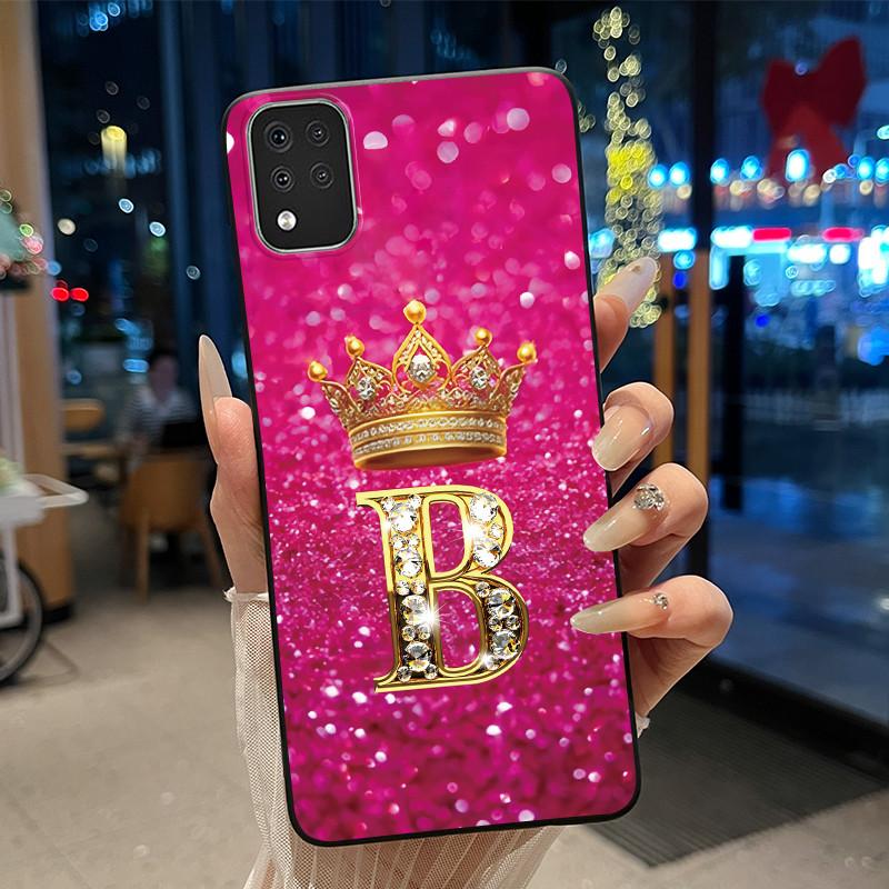 

Aesthetic Fashion Crown Letter Phone Case For LG K42 LMK420 K420 K420H Soft Silicone Black Case Pattern Casing LG K42