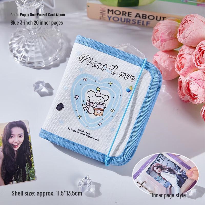 Mini Photo Card Album, Puppy Blue, 2-Pack