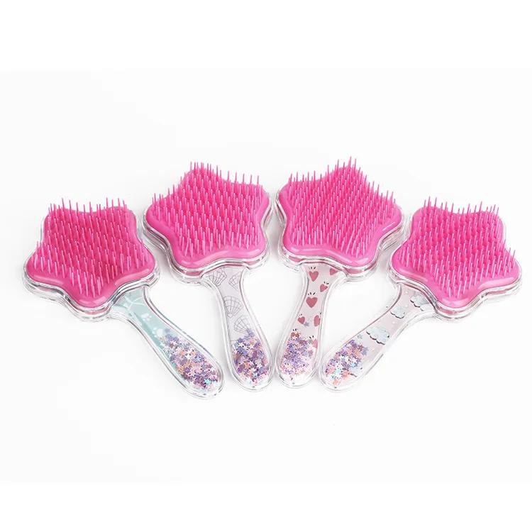 Cartoon Magic Comb Anti-static Massage Scalp Brush Hair Brushes Shower Massage Hairbrush Comb Sparkling Powder Comb