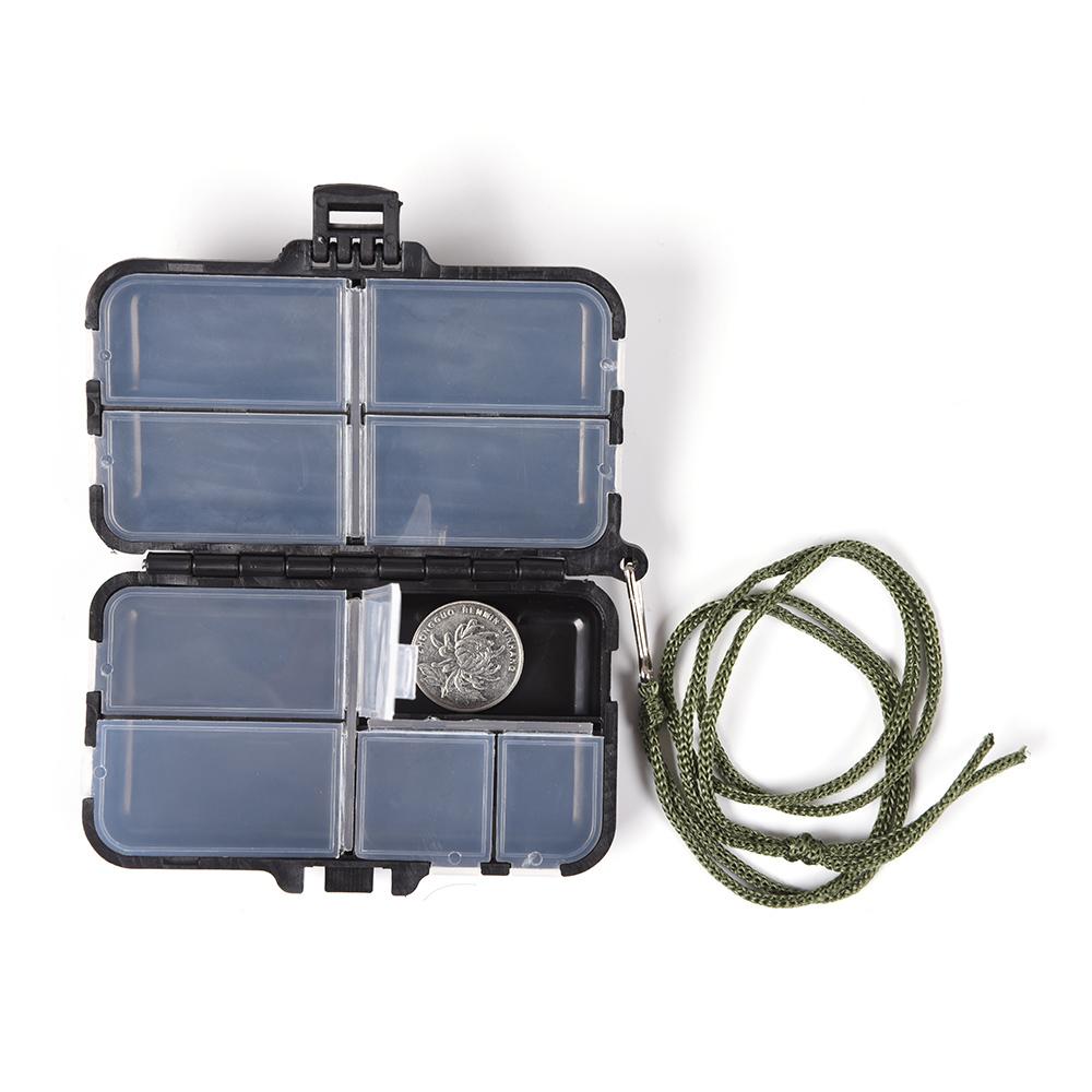 

Коробка для рыболовных снастей Ящик для нахлыста, вращающаяся приманка, поппер, 9 отделений с крышкой, для принадлежностей для рыбалки на открытом воздухе, пластик чёрный