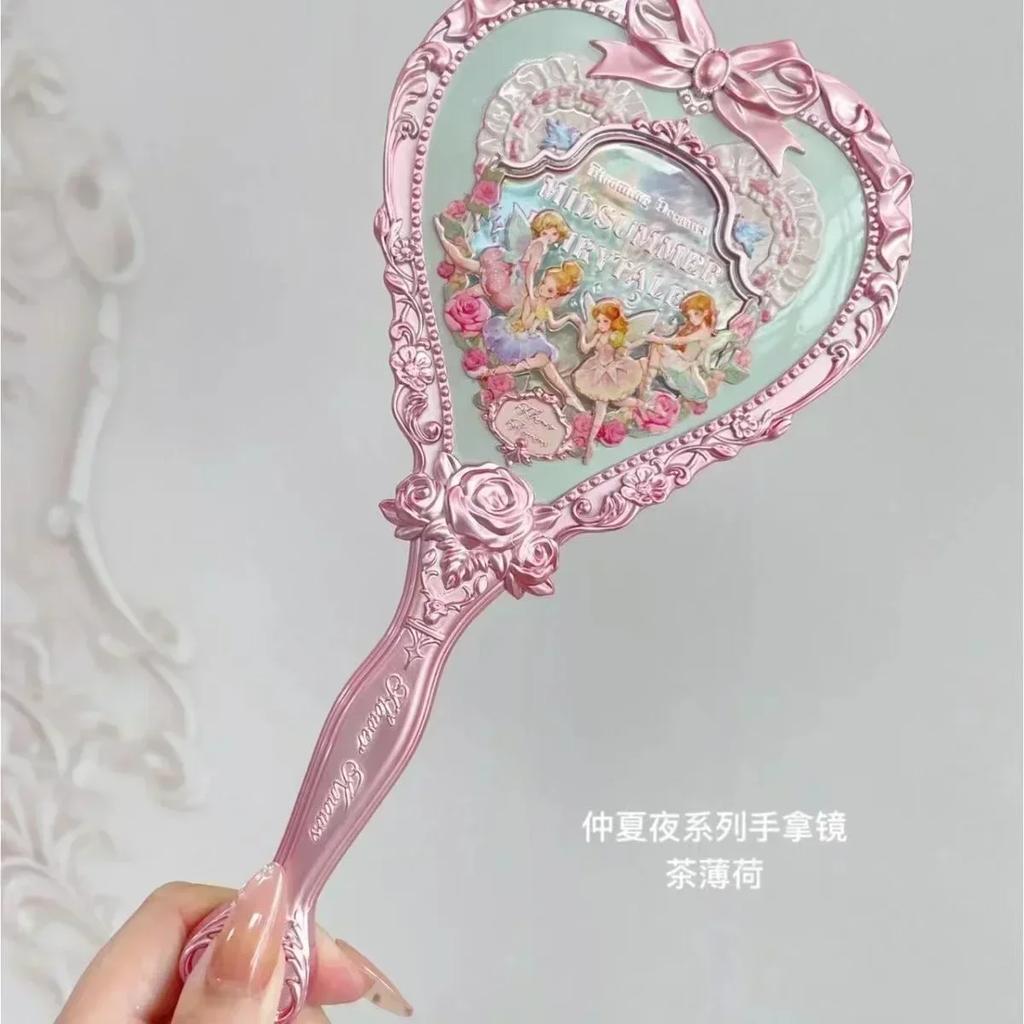 Miroir de poche Fleur Sait Fraise Cupidon Fleur Sait Miroirs de Maquillage Miroir Vintage