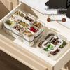 Portable Airtight Food Storage Box - Keeps Salad, Fruit, and Seasonings Fresh with Compartments