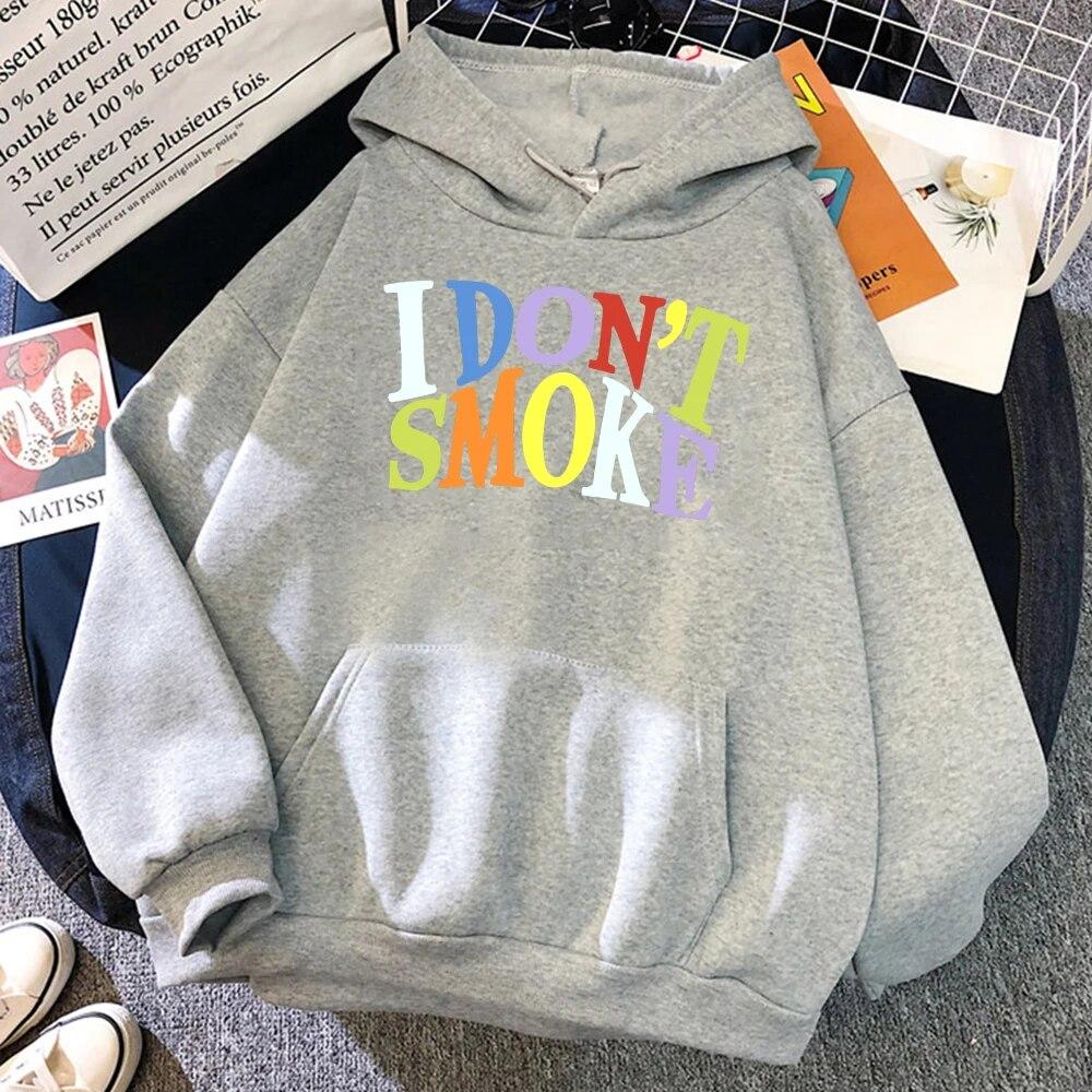 I Don't Smoke Street Printing Hoodie Unisex Personalitate Hip Hop Casual Hoodie Crewneck Fleece Pulovere Sport Cald Hoodie Unisex