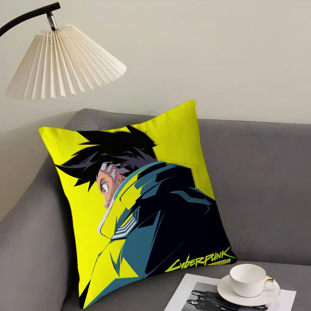 

Anime Cyberpunk Edgerunners Personalized Pillow Cover Kids Bedroom Wild Party Decor Pillowcase Kid Birthday Shower Gift 12x12Inch