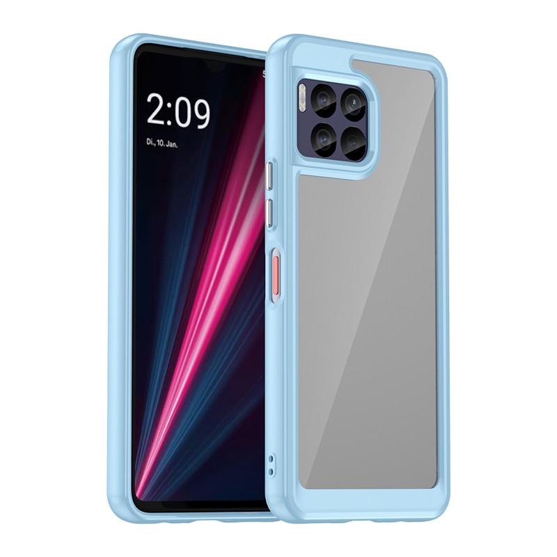 For T-Mobile REVVL 7 Pro Case For T-Mobile REVVL 7 Cover Colorful Soft Edge Silicone Transparent Bumper For T-Mobile REVVL 7 Pro