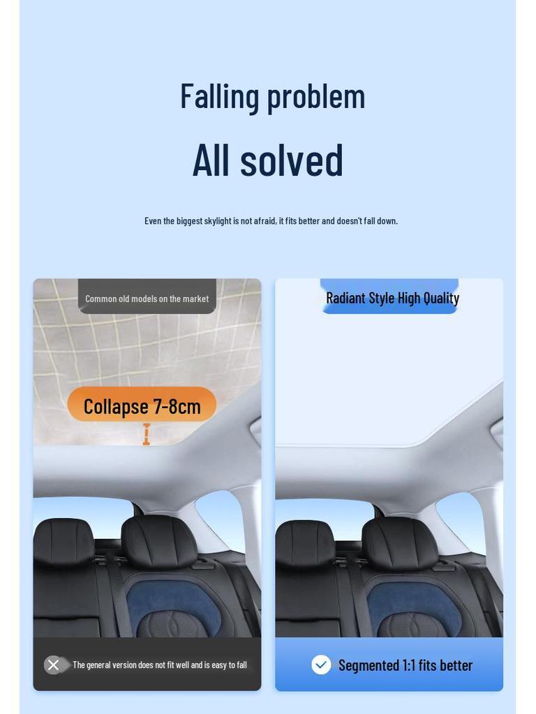 Lantu 2021 FREE Sunroof Ice Crystal Heat Insulation & Privacy Sunshade Board