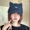 Cute Cat Ears Big Head Circumference Baseball Cap Children Sweet Cool Fashion Couple Cap Show Face Small Tide