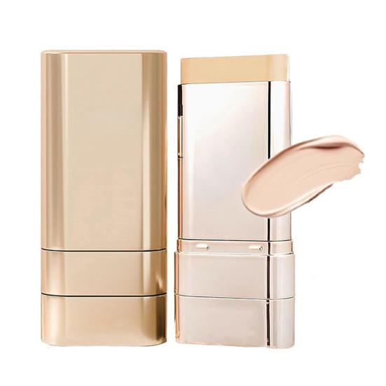 2-In-1 Dual-Ended Foundation Stick with Brush Full Coverage Contouring Foundation Waterproof Lightweight Long-Lasting All Ivory