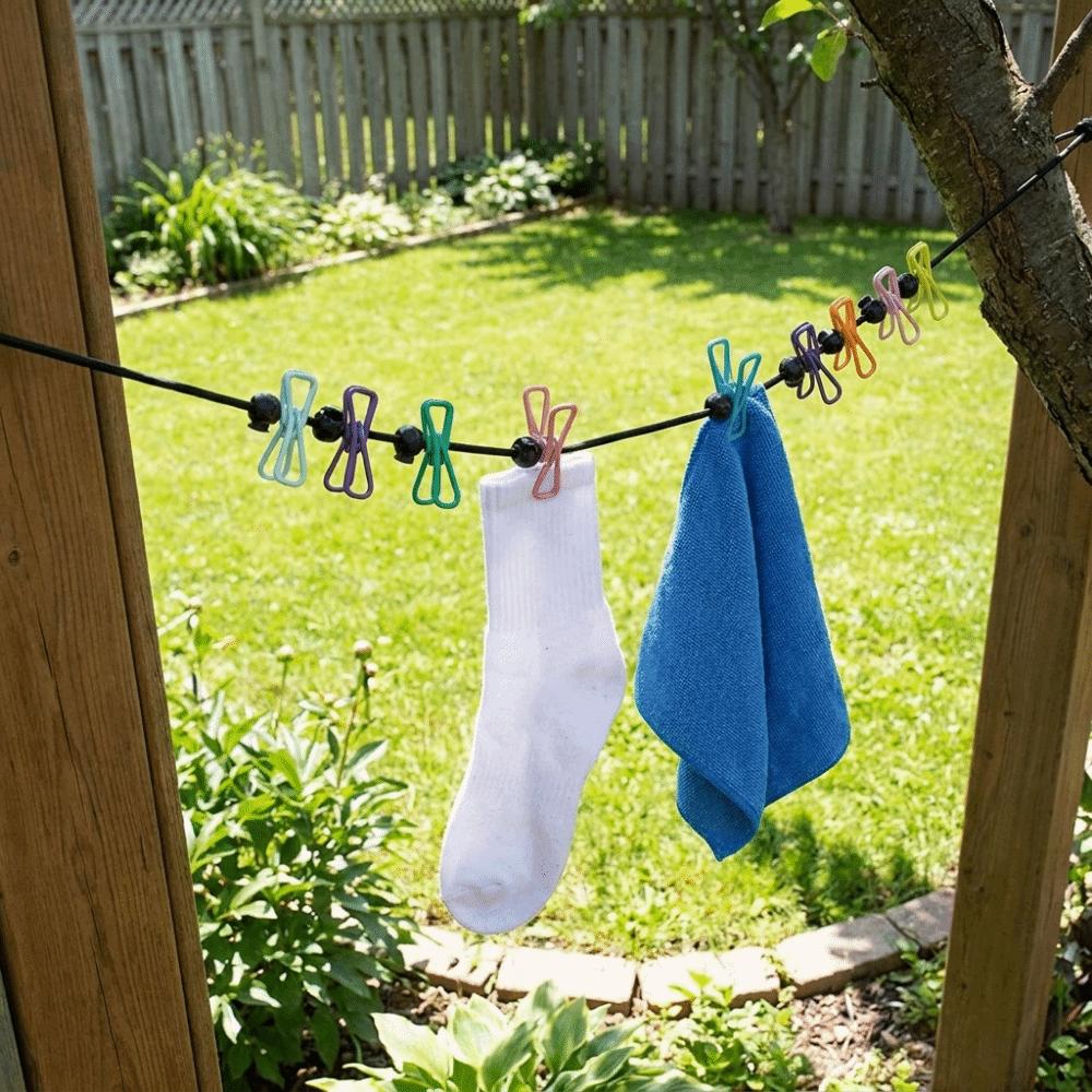 1.8 M Retractable Clothesline Elastic Stretch Elastic Clothes Drying Rack Travel
