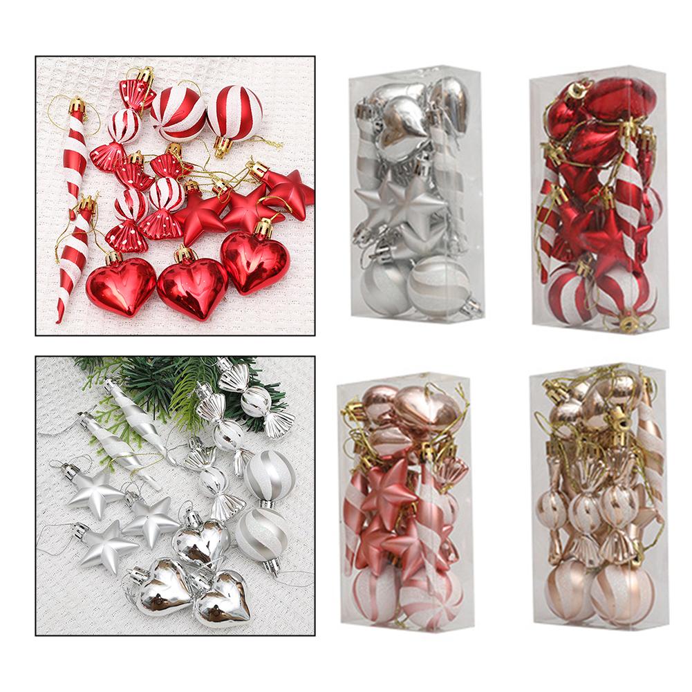 Exquisite Baumschmuck-Süßigkeiten-Lutscher-Schmuck Elegante Heimdekoration Rot-Silber-Schmuck für festliche Anlässe