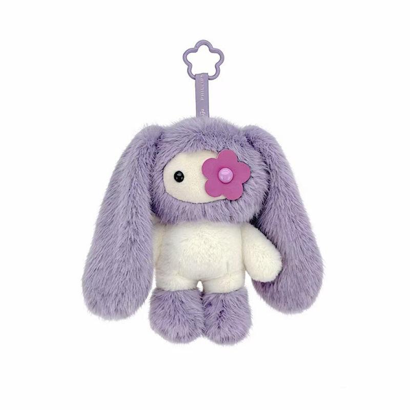 Süße Kaninchen Plüschpuppe Rucksack Schlüsselanhänger Blind Box Anhänger - Blütenblatt Zhu Zhu Plüschtier, Niedlicher Schlüsselanhänger, Lustiges Geschenk