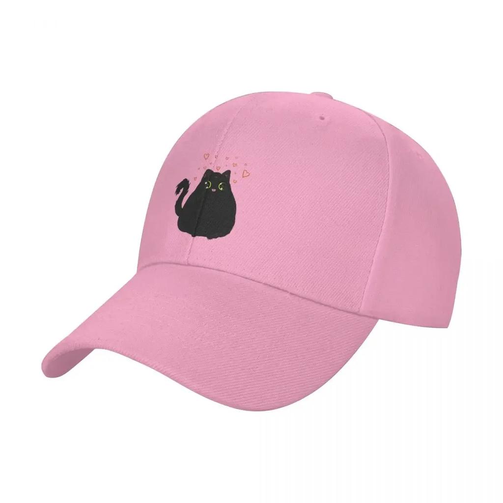 Black cat blep Baseball Cap Ball Cap Military Cap Man Golf Hat Golf Women Mens