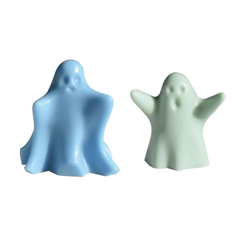 Halloween Soap Molds Candle Moulds Ghost Shaped Silicone Crafts Mould Silicone Material Gift for DIY Hand-Making Lover