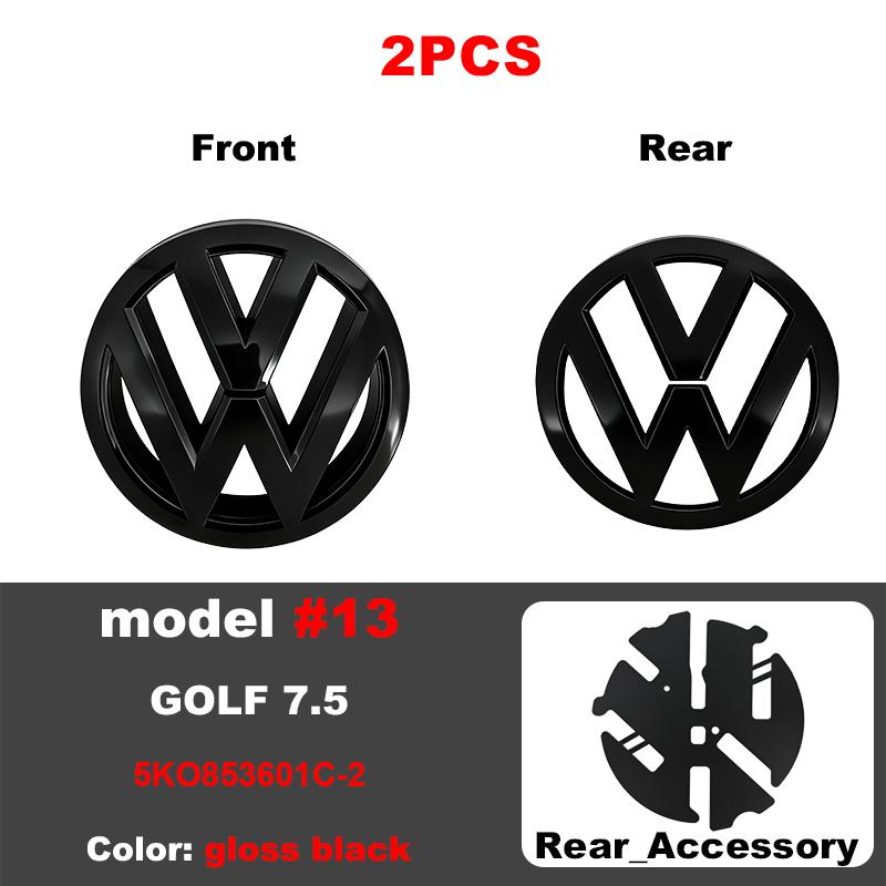 rsq1 For Volkswagen Golf 7.5 MK7.5 Car Styling Front Head Hood Bonnet Emblem Rear Tail Bumper Trunk Badge 5KO853601C VW Accessories