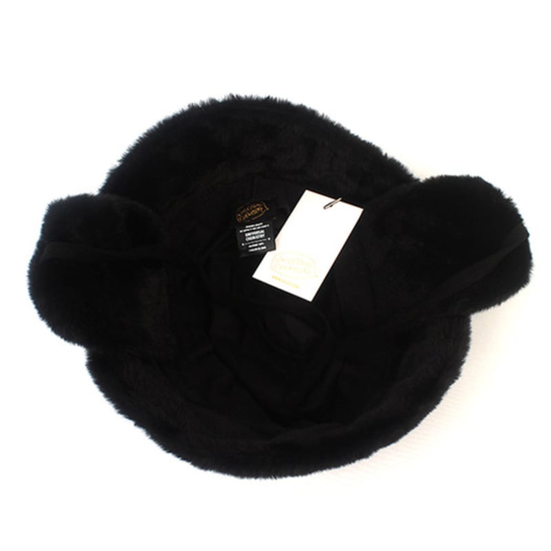 Universelle Chemie Süßer Pelz Schwarze Ohrenklappen Bucket Hat