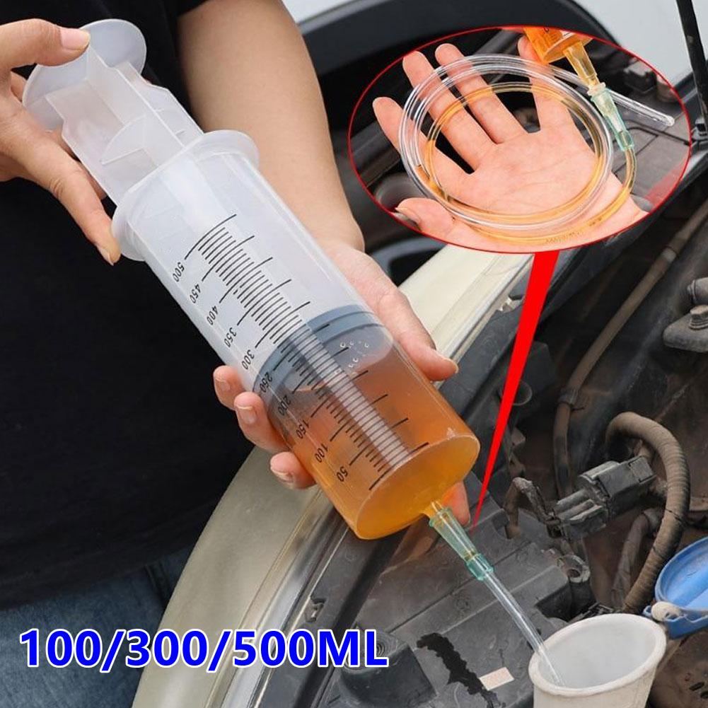 Siringa per Auto 100/300/550ml Pompa per Olio Siringa in Plastica con Grande Capacità Tubo Olio Industriale Ago Pompa Multifunzione