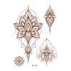 Henna Tattoo Stickers, Red Brown Waterproof Lace Temporary Tattoos, Indian Mehndi Body Art for Women Girls, Festival Makeup