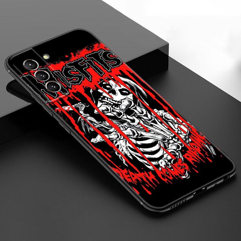 The Misfits Glenn Danzig Black Silicone Phone Case For Samsung Galaxy S23 S21 S20 FE S24 S22 Ultra S10E S10 S9 S8 Plus