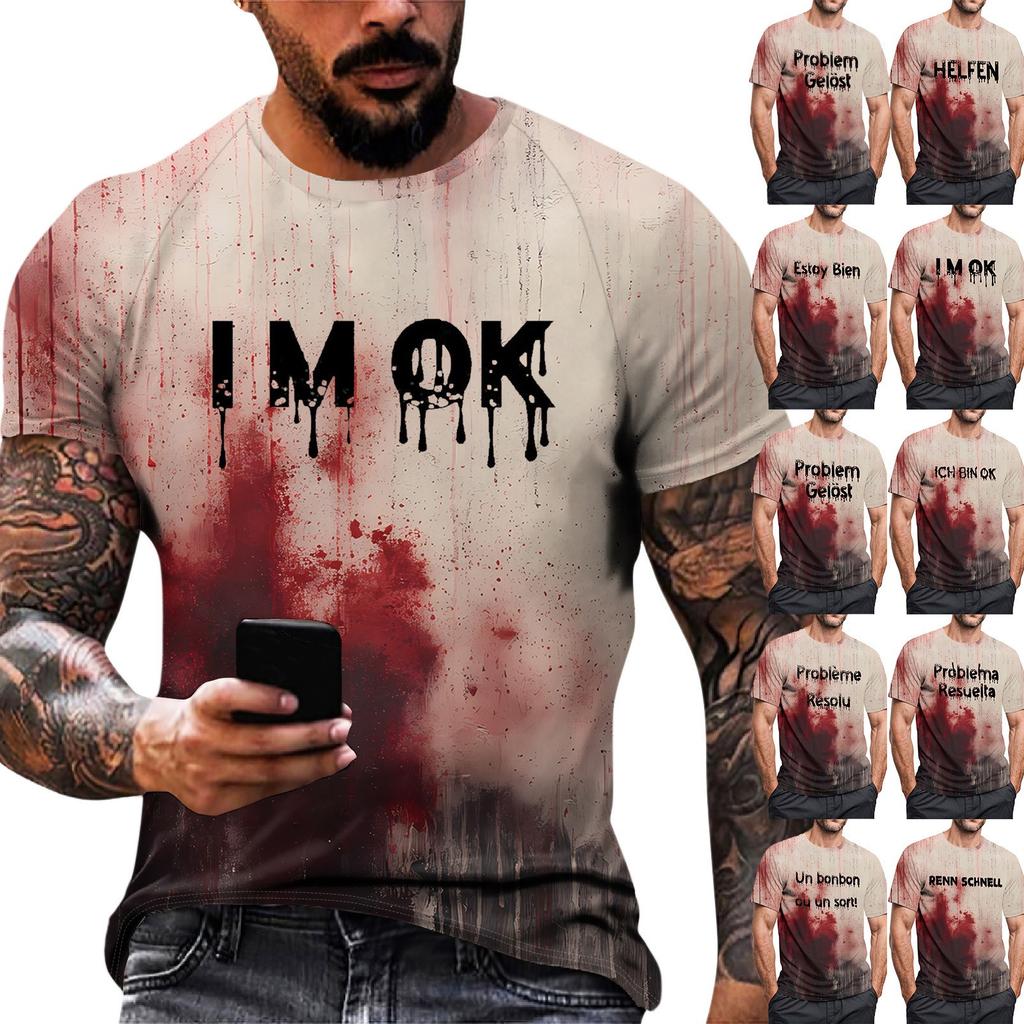 Men's Solid-color Classic Lapel Short-sleeved Sporty Casual Shirt Top