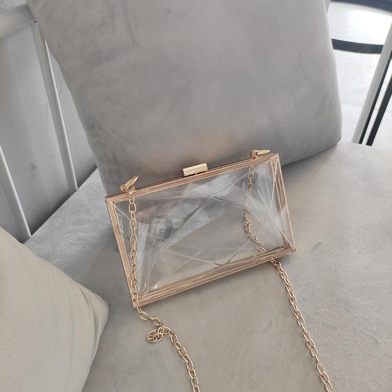 Průhledná nákupní taška Diamantová akrylová peněženka Dámské peněženky a kabelky Designová luxusní 2026 Průhledné crossbody tašky přes rameno