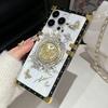 For iPhone 15 Pro Case Electroplated Butterfly Pattern TPU+PC Phone Cover with Kickstand