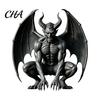 Indoor Outdoor Garden Accents Gargoyle Figurine, Medieval Dark Winged Statue, Resin Gothic Sculpture Horn Demon Ornament for Office Bookshelf