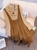 Plus Size Women's French Style Two-Piece Slimming Dress for Spring/Autumn