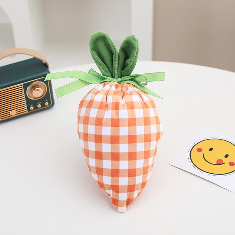 Creative Carrot Design Drawstring Gift Bag for Easter Parties