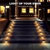 Outdoor waterproof LED solar deck light, suitable for steps, fences, courtyards, terraces,alleys,passages,backyards, and gardens