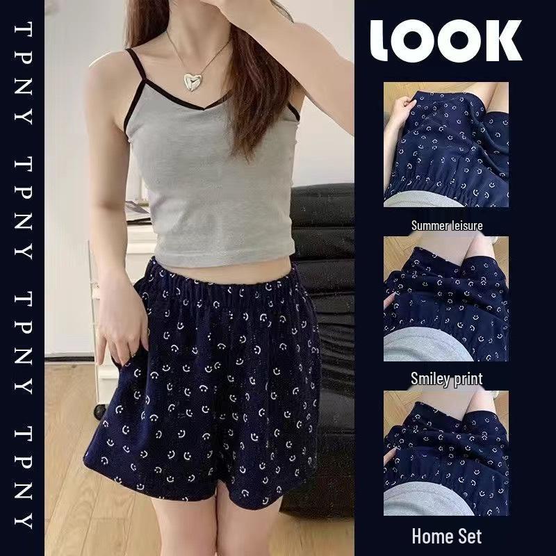 

Женский милый пижамный комплект с мультяшным принтом - летние шорты 2024 Size 4 [Suggested for within 100-130 jin]