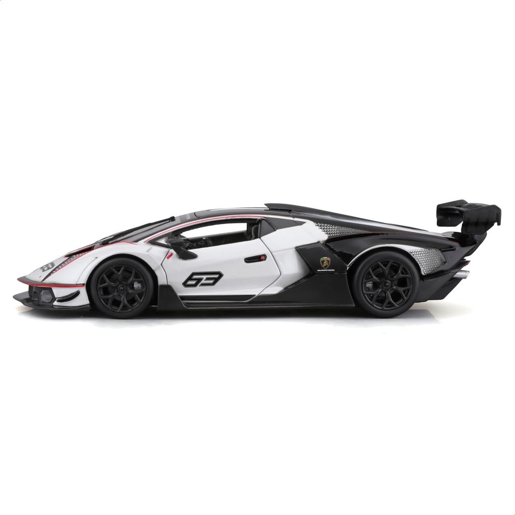 Bburago 1/24 Scale Lamborghini Essenza SCV12 White/Black Diecast Model Car (Finished Product) 18-28023