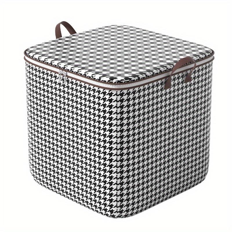 

Thousand Bird Grid Pattern Storage Bag Household Quilt Bag Waterproof Moisture Proof Large Capacity Clothes Storage Box